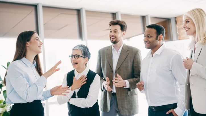 Professionals developing leadership and growth skills in a TechConnex GOALS peer group