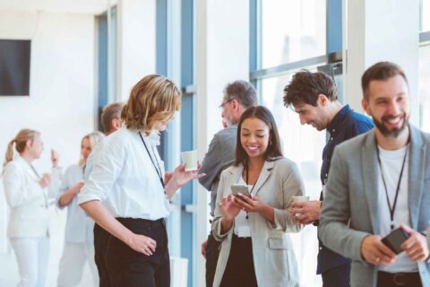 TechConnex Peer Group Networking Session Technology professionals networking and sharing ideas during a TechConnex peer group session